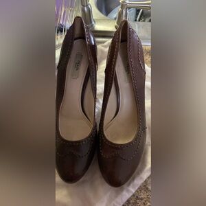 Prada Women's Dark Brown Leather Heels
